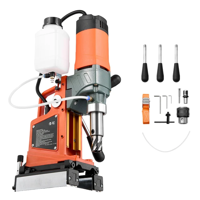 Alt view image 9 of 9 - Magnetic Drill Press, 1400 W, 2 inch Boring Diameter, 0-750 RPM Speed, Reversible Direction, Mag Drill Press for Metal Surface, Electric Drilling Machine for Industrial and Home Improvement