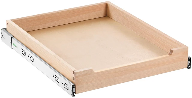 Alt view image 9 of 9 - Pull Out Cabinet Organizer, 17"W x 21"D Cabinet Drawer, Soft Close Slide out Shelf, Heavy-Duty Sliding Wood Drawer, Bottom and Side Assembly Base Cabinet Organization for Kitchen Pantry Bathroom