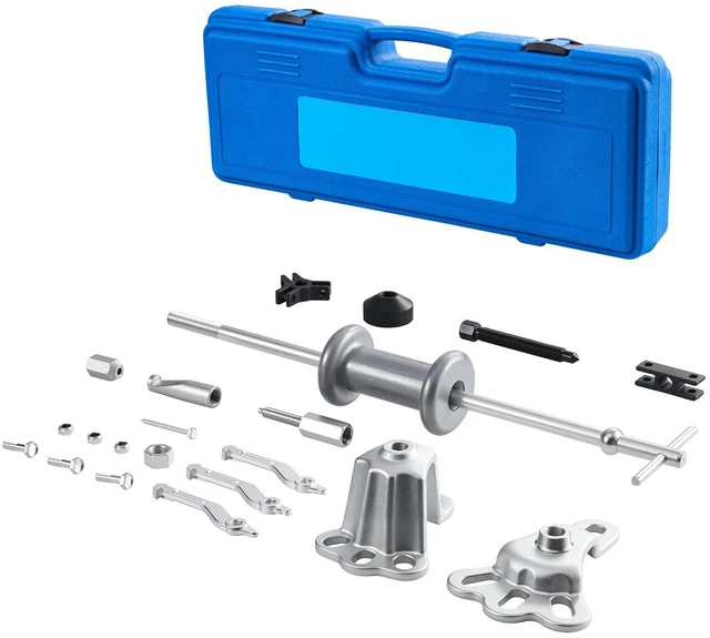 Alt view image 8 of 8 - 9-Way Slide Hammer Puller Set Front Rear Wheel Hub Bearing Remover 15PCS