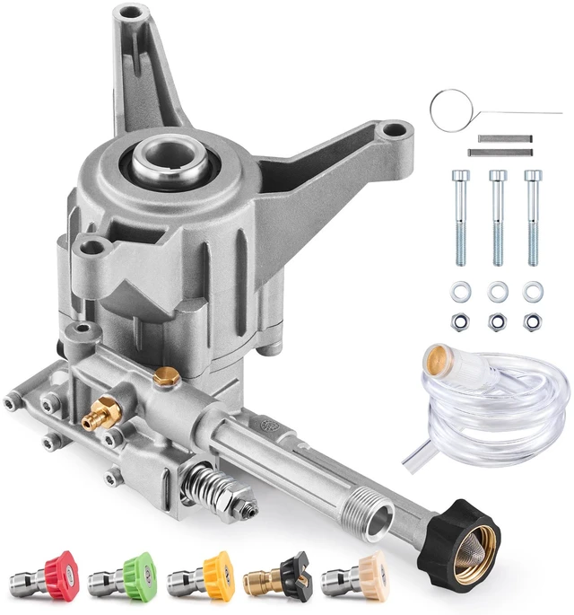 Alt view image 9 of 9 - Pressure Washer Pump, 7/8" Shaft Vertical, 3100 PSI, 2.5GPM, Replacement Power Washer Pumps Kit with 5 Nozzles, Compatible with Briggs & Stratton, Generac, Devilbiss, Troy Bilt, Honda, Craftsman