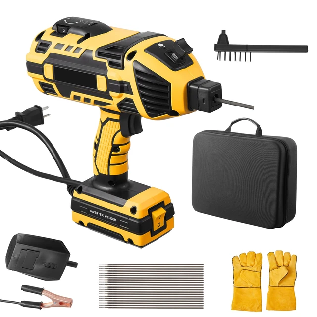 Alt view image 8 of 8 - Portable Handheld Welding Machine, 20-140A Portable ARC Welder with 5-Level Current Adjustment & IGBT Inverter, 110V Handheld Stick Welder with Hot Start Function Fit for 1/16"-1/8" Welding Rods
