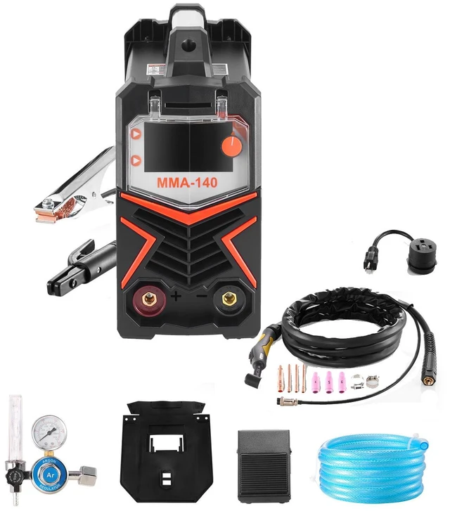 Alt view image 8 of 8 - TIG Welder, 225A 6-In-1 Aluminum Welding Machine (Large LED Display)- AC TIG/DC TIG/AC Pulse TIG/DC Pulse TIG/Spot TIG/MMA(Stick), 110&220V Dual Voltage Electric Welder with IGBT Inverter