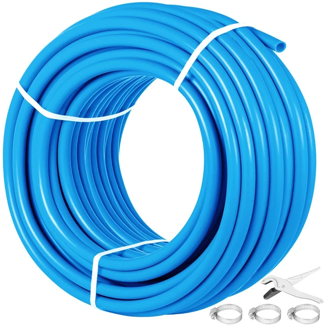 Alt view image 8 of 8 - Pex Tubing, 1\" Pex Pipe 300ft Flexible Pex Hose Non Oxygen Barrier Pex Tube Coil 80-160psi Pex Water Line Blue Pex Piping for Hot & Cold Water Plumbing Open Loop Radiant Floor Heating System