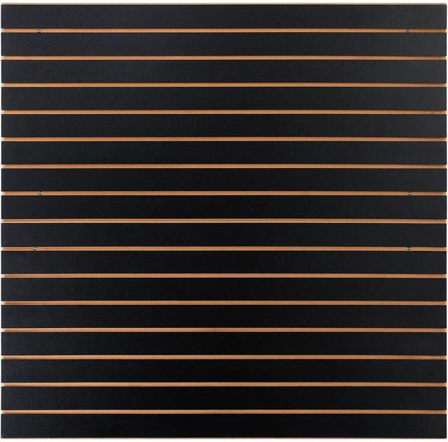 Alt view image 15 of 15 - VEVOR Slatwall Panels, 4 ft x 2 ft Black Garage Wall Panels 24"H x 48"L (Set of 2 Panels), Heavy Duty Garage Wall Organizer Panels Display for Retail Store, Garage Wall, and Craft Storage Organization