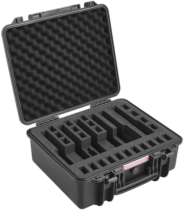 Alt view image 8 of 15 - Hard Pistol Cases with Pre-cut Lining, Waterproof & Dustproof Hard Gun Case for 6 Pistol, 19.3×17.1×8.3 in Lockable Pistol Case, Black