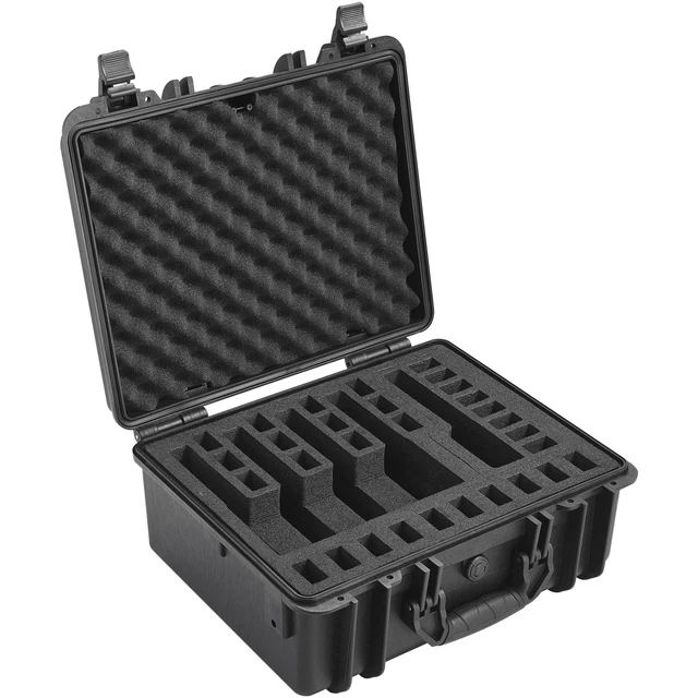 Alt view image 15 of 15 - Hard Pistol Cases with Pre-cut Lining, Waterproof & Dustproof Hard Gun Case for 5 Pistol, 18.9×16.3×8.5 in Lockable Pistol Case, Black
