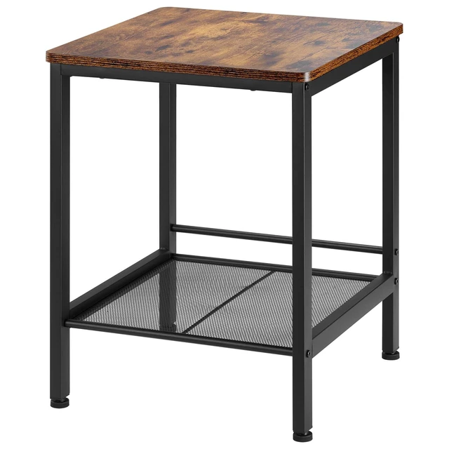 Alt view image 15 of 15 - VEVOR 3 Pieces Living Room Table Sets, 41.3 in Industrial Coffee Table with 2 Square End Side Tables, Easy Assembly Coffee and End Tables Sets with Metal Legs, for Office, Living Room & Apartment