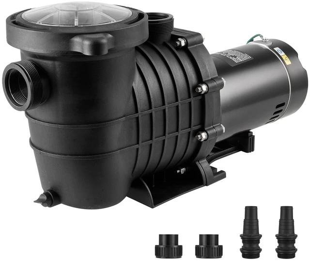 Alt view image 8 of 8 - Above Ground Pool Pump, 1.5 HP, 100 GPM Single Speed Swimming Pool Pump, 110V/240V 3450 RPM 50.9 ft Max Head Pool Pump with Filter Basket, for Above Ground Pools Hot Tubs Spas