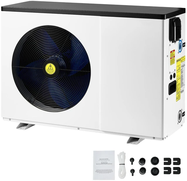 Alt view image 8 of 8 - Electric Pool Heat Pump, 35830 BTU, Pool Heaters for 6605-13209GAL Above and In Ground Pools, Low Noise, Heating and Cooling Highly Efficient & Energy-Saving Pool Water Heater AC208-230V 60Hz