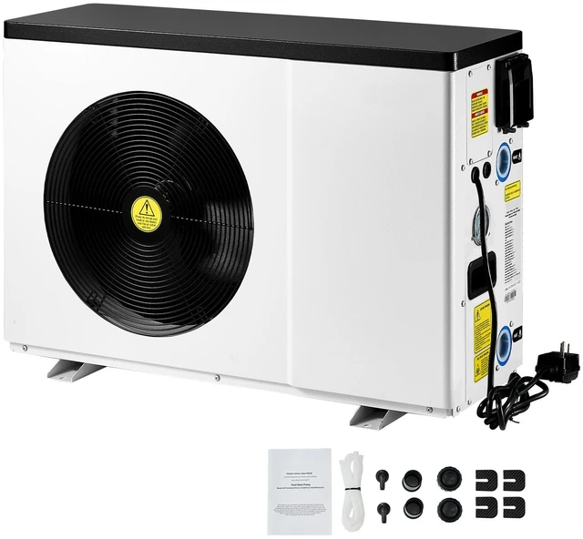 Alt view image 8 of 8 - Electric Pool Heat Pump, 22250 BTU, Pool Heaters for 3171-6605GAL Above and In Ground Pools, Low Noise, Heating and Cooling Highly Efficient & Energy-Saving Pool Water Heater AC120V 60Hz