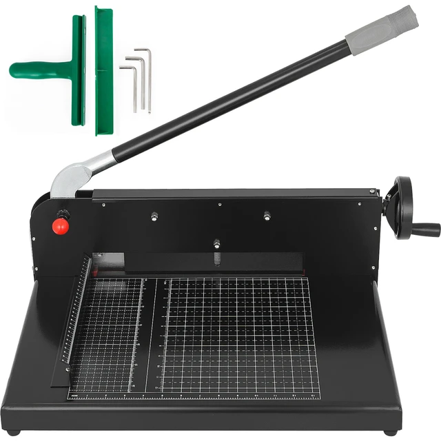 Alt view image 8 of 8 - Paper Cutter 12Inch A4 Commercial Heavy Duty Paper Cutter 300 Sheets 45HRC Hardness Stack Cutter Metal Base Desktop Stack Cutter for Home Office (A4)