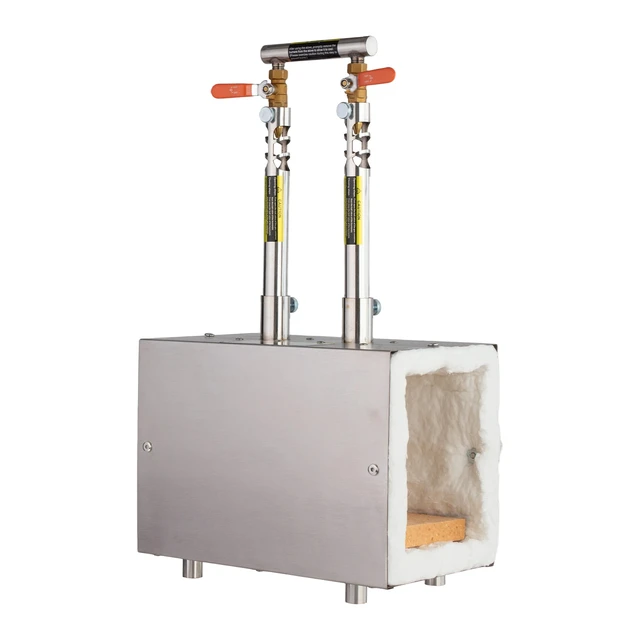 Alt view image 15 of 15 - Portable Propane Forge, 2 Burners, 2600 Tool and Knife Making Blacksmithing Farrier Forge, Large Capacity Square Shape, Stainless Steel Gas Forging Tools and Equipment, Use for Metal Forging