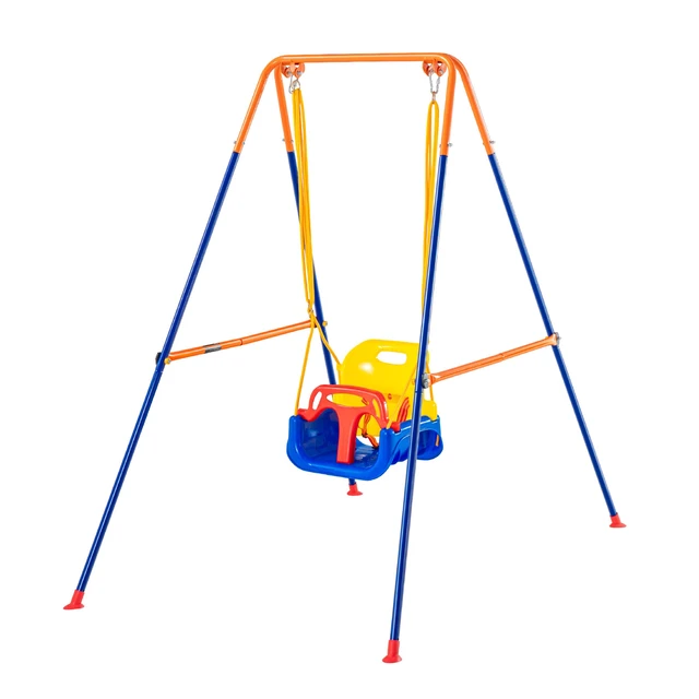 Alt view image 8 of 8 - Swing Sets for Backyard, 3-in-1 Toddler Swing Set with 4 Sandbags, Foldable Metal Stand, Easy to Assemble, Swingset Indoor/Outdoor for Kids 3-6 Years, Youth 6-10 Years and Teenagers 10+