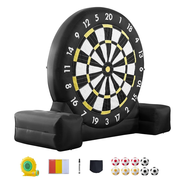 Alt view image 8 of 8 - VEVOR Inflatable Soccer Dart Board over 10 ft High with 9 Kick Balls & Air Pump