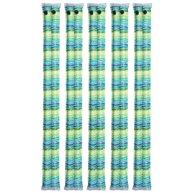 Alt view image 9 of 9 - Pool Cover Water Bags, 5 Packs 8 Ft, Double Chamber Pool Cover Water Tubes with Reflective Strips, 0.3mm Thick PVC Bags Weights with Leakproof Screw Cap, for Winter Inground Swimming-Pool Covers
