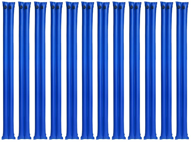 Alt view image 9 of 9 - Pool Cover Water Bags, 12 Packs 8 Ft, Double Chamber Pool Cover Water Tubes, 0.4mm Thick PVC Bags Weights with Leakproof Screw Cap, for Inground Swimming-Pool Covers Winter Closing, Blue