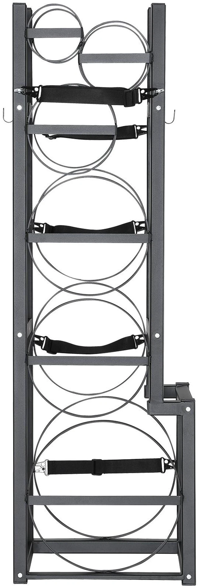 Alt view image 15 of 15 - Refrigerant Tank Rack, with 1 x 50lb, 2 x 30lb and Other 3 Small Bottle Tanks, Cylinder Tank Rack 15.55x12.99x49.8 in, Refrigerant Cylinder Rack and Holders for Freon, Gases, Oxygen, Nitrogen