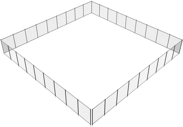 Alt view image 15 of 15 - Pool Fence, 4 x 108 FT Pool Fences for Inground Pools, Removable Child Safety Pool Fencing, Easy DIY Installation Swimming Pool Fence, 340gms Teslin PVC Pool Fence Mesh Protects Kids and Pets