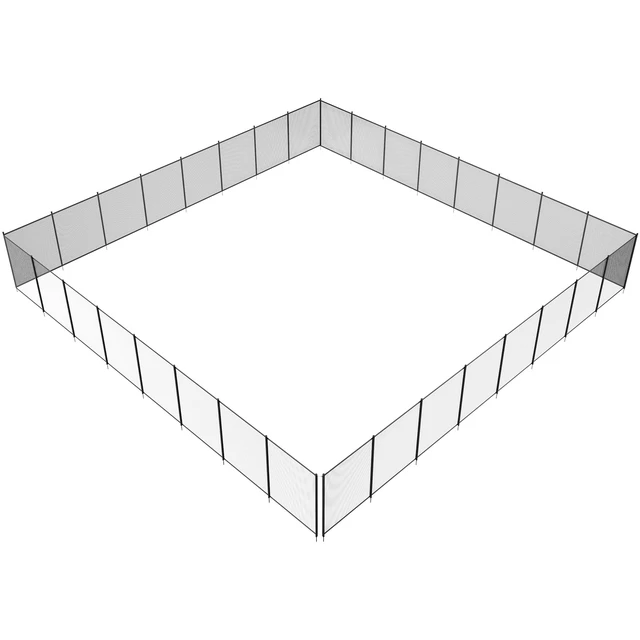 Alt view image 15 of 15 - Pool Fence, 4 x 96 FT Pool Fences for Inground Pools, Removable Child Safety Pool Fencing, Easy DIY Installation Swimming Pool Fence, 340gms Teslin PVC Pool Fence Mesh Protects Kids and Pets