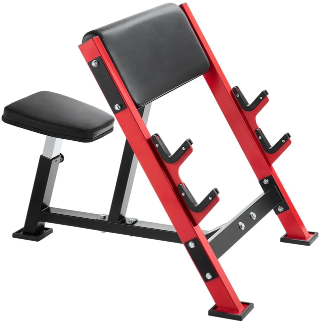 Alt view image 8 of 8 - Preacher Curl Bench, Strength Training Benches, Max load 660 LBS Home Gym Fitness Equipment, Seated Arm Isolated Barbell Dumbbell Bicep Station, Adjustable Weight Bench with Bar Holders