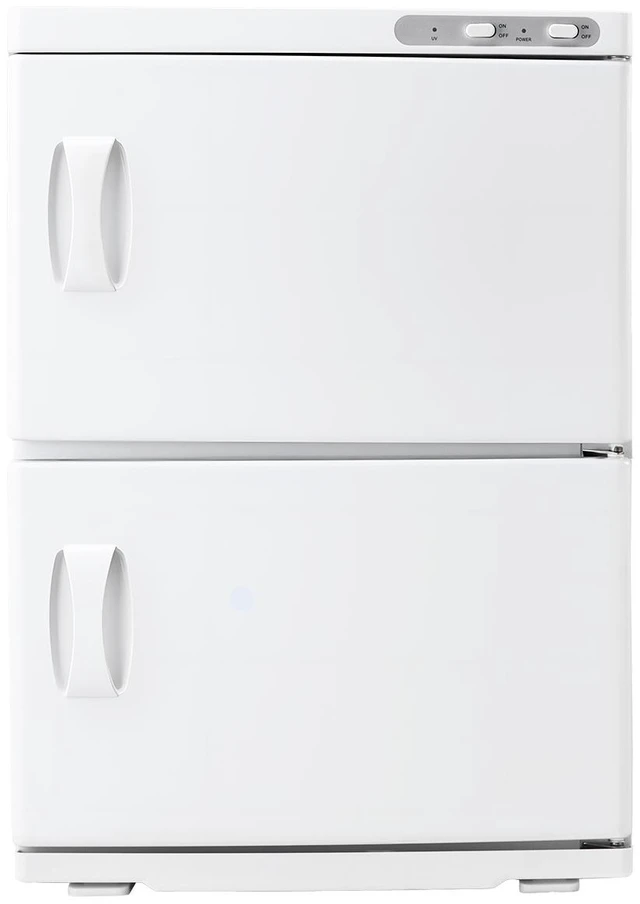 Alt view image 8 of 8 - Hot Towel Warmer, 10 gal Large Capacity 2-Tier Towel Warmer Cabinet with Clip & 4 Stainless Steel Racks, Holds up 48 Towels, All-Round Heating Cabinet for Spa, Barber, Manicures, Massage, Salon