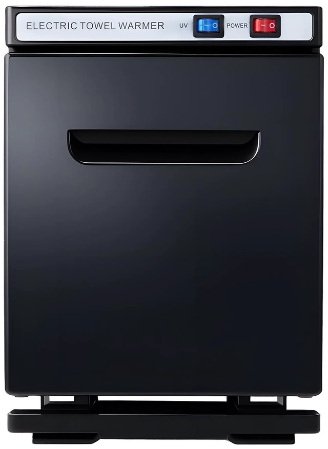 Alt view image 9 of 9 - Hot Towel Warmer, 1.1 gal Small Towel Warmer Cabinet with Clip & Stainless Steel Rack, Holds up 8-12 Towels, Portable All-Round Heating Cabinet for Spa, Barber, Manicures, Massage, Salon, Black