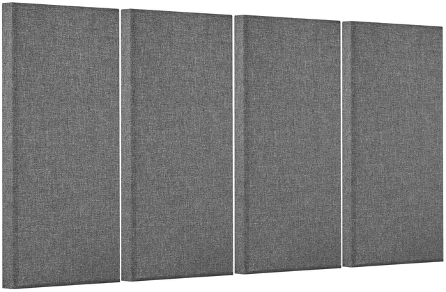 Alt view image 9 of 15 - VEVOR 4 PCS Acoustic Wall Panels 2 in Thick 23.6 x 11.8 in Self-adhesive Gray