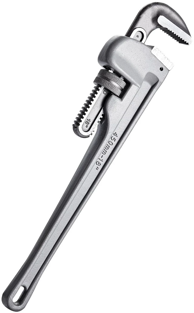 Alt view image 11 of 11 - VEVOR 3-Piece Pipe Wrench Set, 10" 14" 18" Aluminum Straight Pipe Wrench, Adjustable Plumbing Wrench, with High Strength Jaw and Ergonomic Handle, Hangable Design, for Water Pipes, Automotive Repairs
