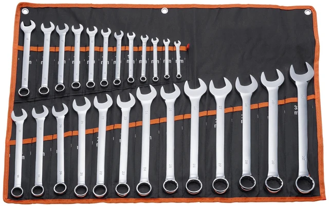 Alt view image 8 of 8 - VEVOR Combination Wrench Set, 25-Piece Open End Wrench Set with Roll-up Pouch, Carbon Steel Wrench Set Metric 6 mm to 32 mm, Ideal for General Household, Garage, Workshop, Auto Repairs, Emergency