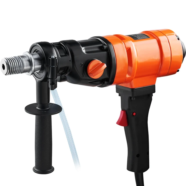 Alt view image 15 of 15 - Diamond Core Drilling Machine, 4in Handheld Wet Concrete Core Drill Rig, 1100-2400RPM Two Speed & 1-1/4" Thread & 2 Bubble Levels, 3-4in Drilling Diameter for Concrete Brick Block Stone, 1500W