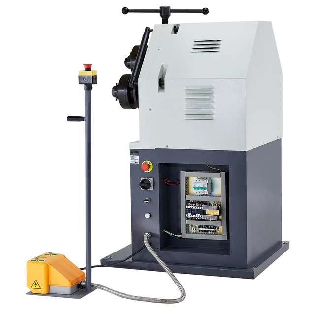 Alt view image 8 of 8 - 2.2KW Electric Roll Bending Machine, 3-Roller Electric Pipe Bender Machine with 180° Maximum Bending Angle & Reversible Foot Switch, Support Horizontal/Vertical Operation (220V 60Hz 3-Phase)
