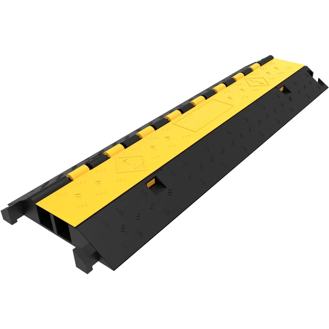 Alt view image 8 of 8 - 5-Set Rubber Cable Guard, Dual-Channel, Durable 66,000 lbs Capacity, Wire & Hose Protection Speed Bump for Driveways (2-Channel, 5 Sets-66,000 lbs)