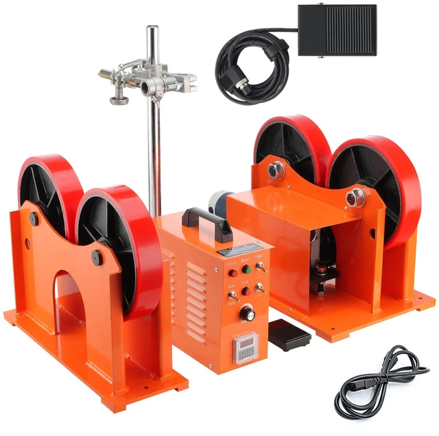 Alt view image 9 of 9 - 110V Turning Rolls Linkage Roller, 1000KG/2205LBS Loading Welding Turning Roll, 25-1400mm Diameter, 80-1600 mm/min Rotary Welding Positioner & Welding Torch Stand for Welding Equipment Support