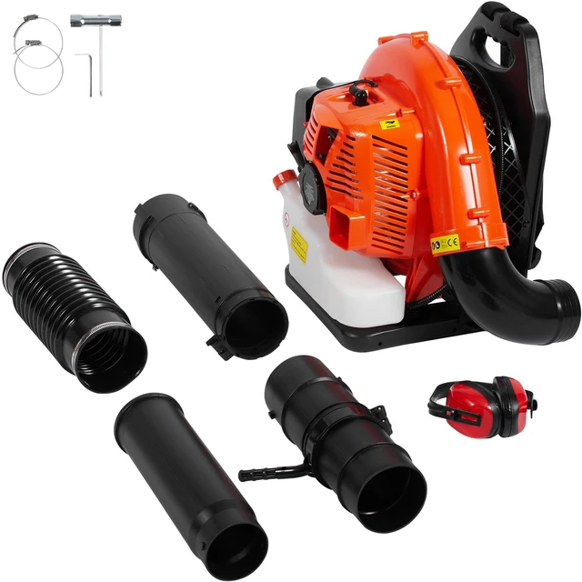 Alt view image 9 of 9 - Backpack Leaf Blower, 79CC 2-Cycle Gas Leaf Blower with 3L Fuel Tank, 930CFM Air Volume 184MPH Speed, Ideal for Lawn Care, Leaf Cleaning, and Snow Removal