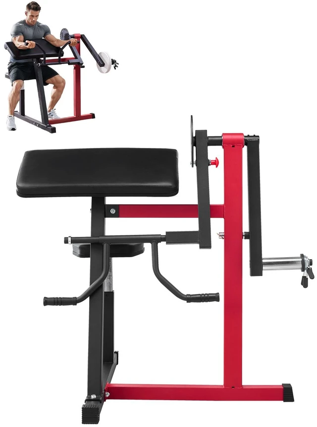 Alt view image 8 of 8 - Preacher Curl Machine, 2 in 1 Bicep Curl Machine and Triceps Extension Machine, Seated Arm Isolated Bicep Station, Strength Training Workout Weight Bench, Exercise Equipment for Home Gym