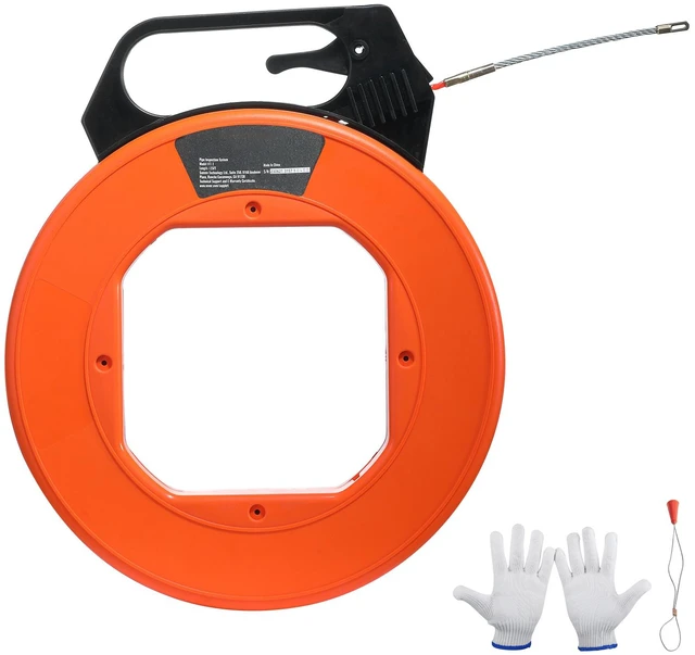 Alt view image 8 of 8 - Fish Tape, 125-foot, 3/16-inch, PET Wire Puller with Optimized Housing and Handle, Easy-to-Use Cable Puller Tool, Flexible Wire Fishing Tools for Walls and Electrical Conduit, Non-Conductive