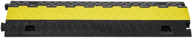 Alt view image 16 of 16 - Cable Protector Ramp, 2 Channel, 22000 lbs/axle Capacity Heavy Duty TPU Wire Cord Cover Ramp Hose Protector Ramp Driveway, Traffic Speed Bump with TPR Flip-Open Top Cover, for Indoor & Outdoor