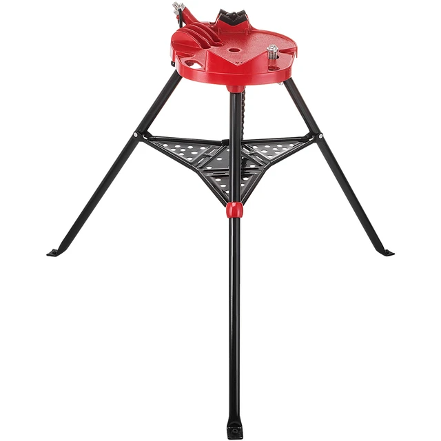 Alt view image 8 of 8 - 460-6 Tripod Pipe Chain Vise 1/8\"-6\" Capacity,Pipe Stand Portable Foldable Steel Legs,Pipe Jack Stands with Tool Tray, Tripod Stand Chain Vise Ideal for a Variety of Pipe Materials