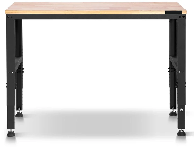 Alt view image 10 of 10 - Adjustable Workbench, 2000 lbs Capacity, 48 x 20-inch Heavy Duty Work Bench with 28.5-38.3 Inches Height Adjustment, Garage Workbench with Power Outlets, Suitable for Office, Garage, Workshop
