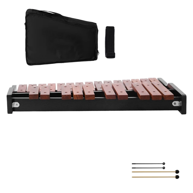 Alt view image 8 of 8 - VEVOR Glockenspiel Xylophone, 25 Notes, Wooden Professional Xylophone Percussion Instrument, with 4 Mallets, Carrying Bag, Beginner Glockenspiel Musical Instrument Kit for Adults and Kids Students