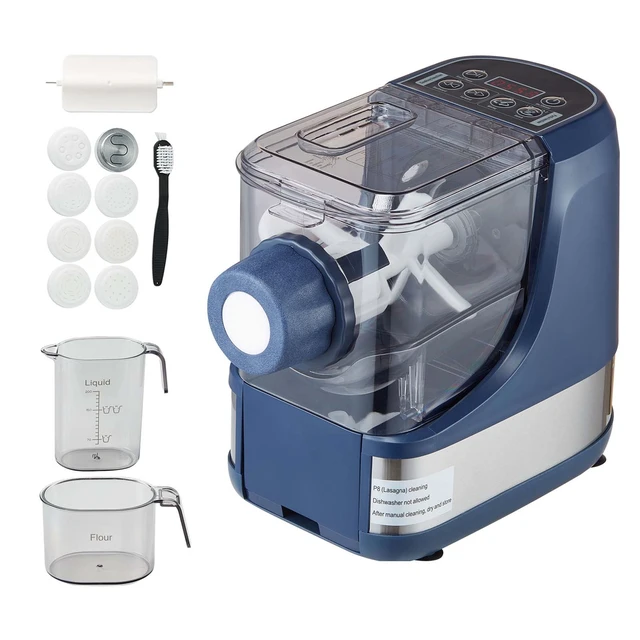 Alt view image 9 of 9 - Electric Pasta Maker, 150W Automatic Noodle Maker Machine with 8 Pasta Shapes, 4 Intelligent Modes, 500g Flour Capacity Pasta Maker Machine with Measuring Cups, Cleaning Brush for Home Kitchen
