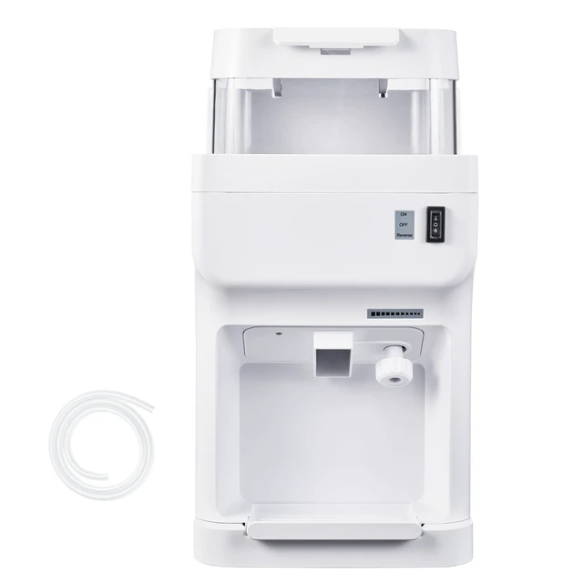 Alt view image 9 of 9 - Commercial Ice Shaver Crusher, 220lbs Per Hour Electric Snow Cone Maker with 8L Ice Cube Box, 350W 1500RPM Tabletop Shaved Ice Machine for Parties Events Bar, Home and Commercial Use (White)