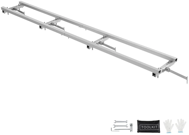 Alt view image 15 of 15 - Rail Mill Guide System, 9 ft Milling Guide, 4 Crossbar Kits Chainsaw Mill Rail Guide, Aluminum Adjustable Saw Mill Rail System Work with Chainsaw Mills for Builders and Woodworkers