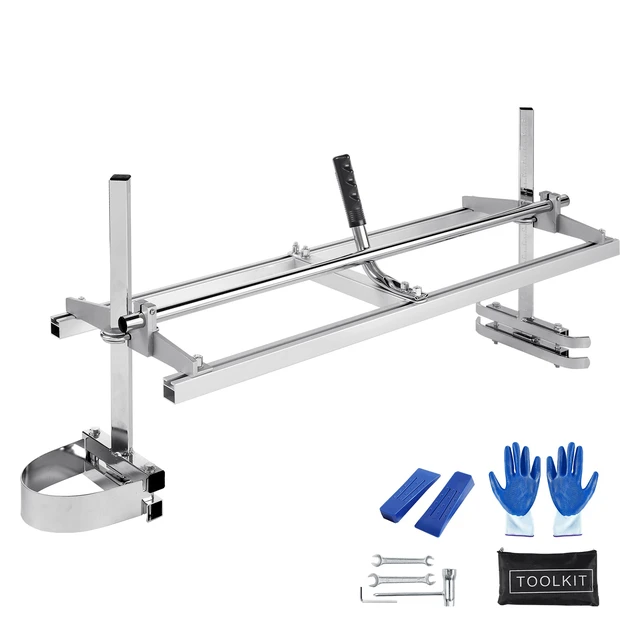 Alt view image 8 of 8 - Chainsaw Mill, Portable Sawmill 14"-48" Guide Bar, Galvanized Steel Chainsaw Planking Mill with 0.2"-11.81" Cutting Thickness, Wood Lumber Cross Cutting Saw Mill for Builders and Woodworkers