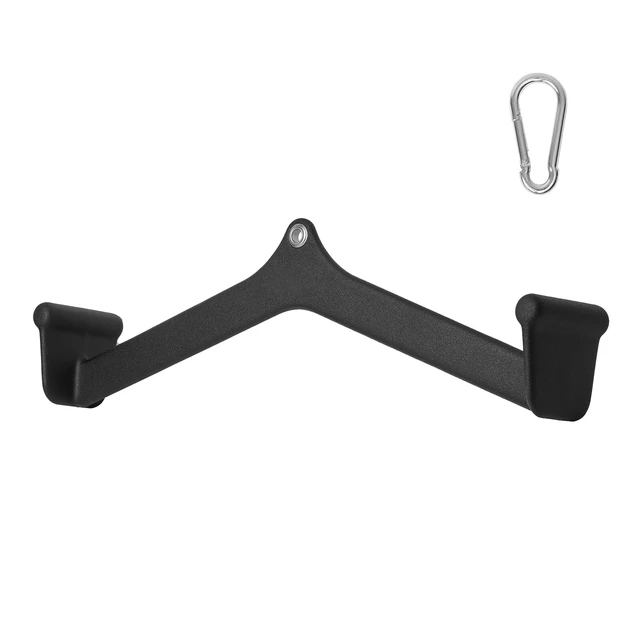 Alt view image 9 of 9 - LAT Pulldown Attachment, Cable Machine Rowing V-bar Attachment, Tricep Pull Down Bar, Back Strength Training Rubber Coated Handle Grip, Bicep Curl Tricep Lat Pulldown Bar for Home Gym Fitness