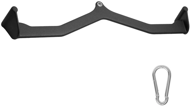 Alt view image 9 of 9 - LAT Pulldown Attachment, Cable Machine Rowing V-bar Attachment, Tricep Pull Down Bar, Back Strength Training Rubber Coated Handle Grip, Bicep Curl Tricep Lat Pulldown Bar for Home Gym Fitness