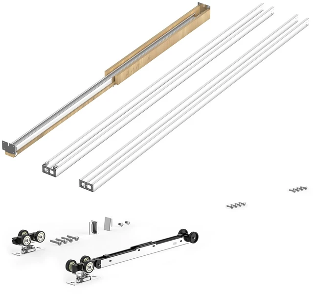 Alt view image 8 of 8 - Pocket Door Frame Kit, for 24-36 in Wide 80 in High Door, Pocket Door Kit with Two-Way Soft Close Mechanism, Slide Smoothly Quietly, Easy to Install, Premium Galvanized Steel, for Living Room