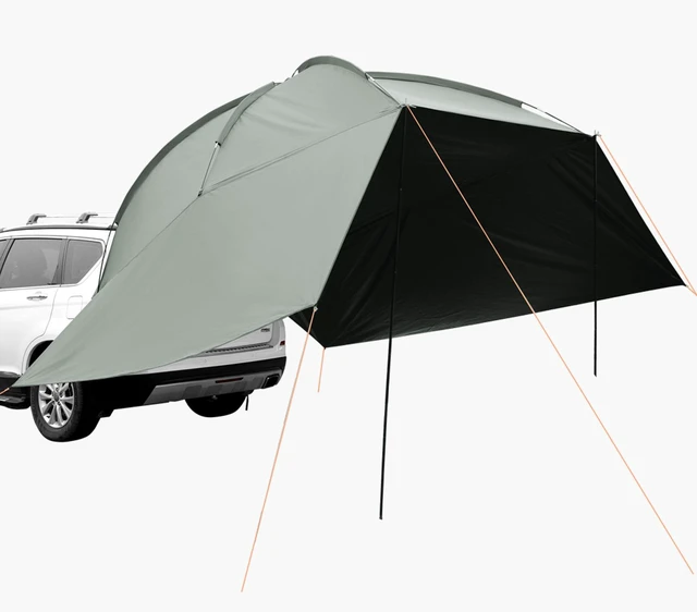 Alt view image 15 of 15 - Vehicle Awning, Large 10' x 7' Shade Coverage Car Side Awning, PU2000mm UV50+ Car Awning with Extended Side Canopies and Portable Storage Bag, Suitable for Truck, SUV, Van, Campers
