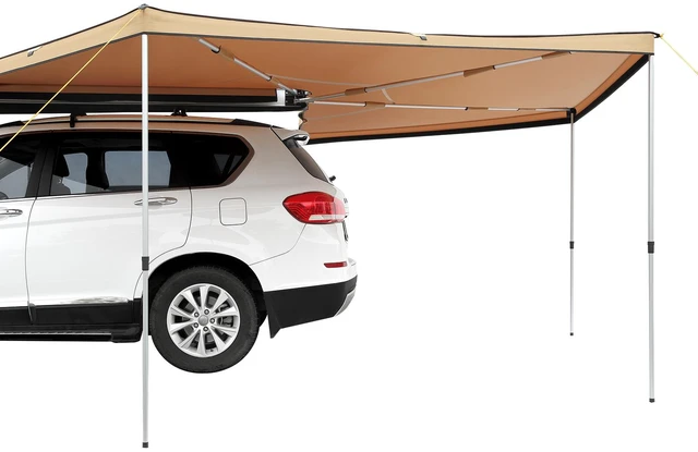 Alt view image 16 of 16 - Vehicle Awning 270 Degree, 8.2' Height Retractable Car Side Awning, PU3000mm UV50+ Car Awning with Waterproof Storage Bag, Suitable for Truck, SUV, Van, Campers