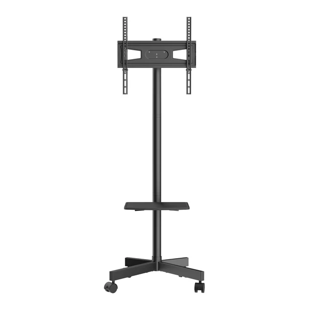 Alt view image 8 of 8 - Mobile TV Stand, Mobile TV Cart for 23 to 60 inch TVs, Height Adjustable Portable TV Stand with Wheels, with A Tray for Audio-Visual Devices, Rolling TV Stand with Mount for Bedroom, Living Room